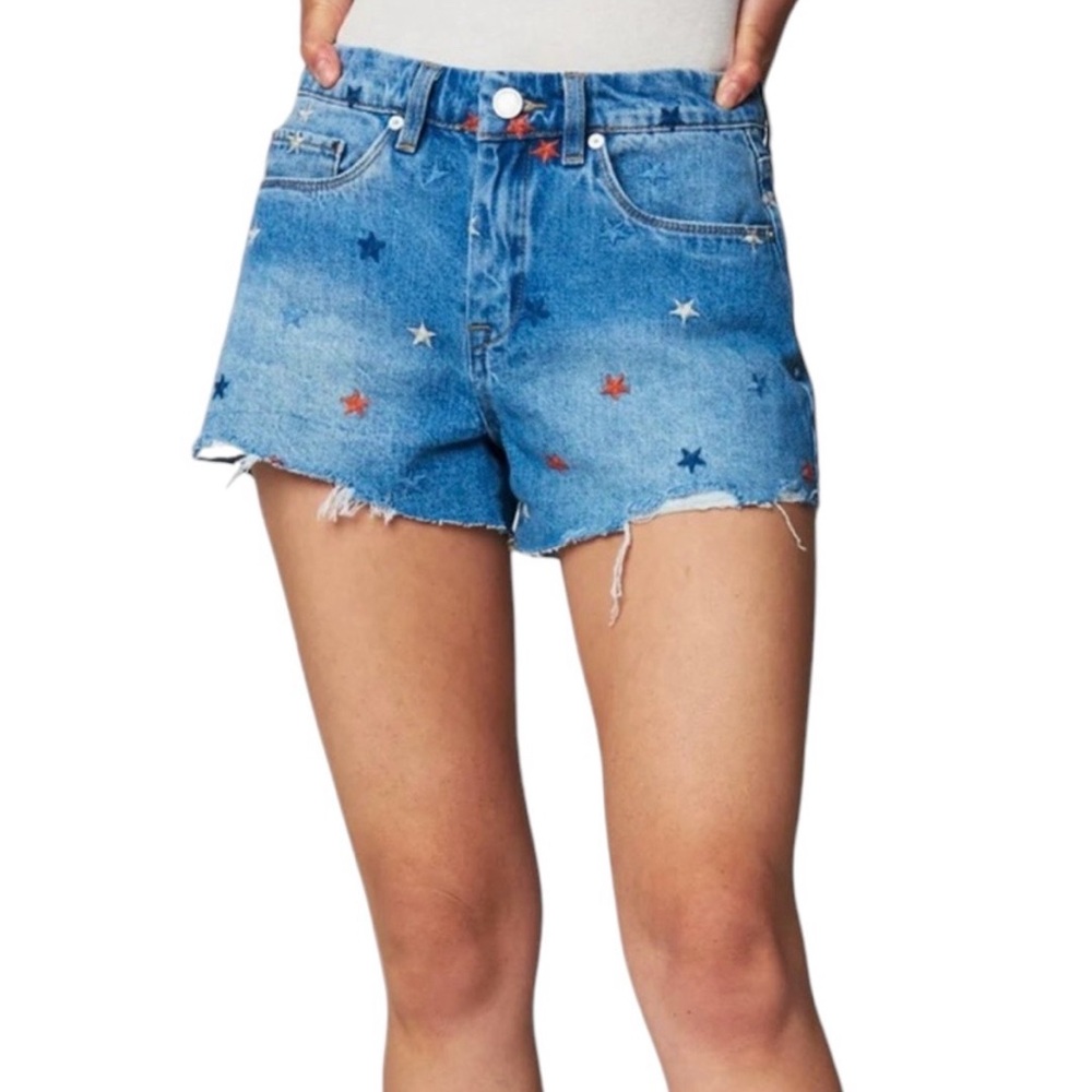 Blank NYC Blue Star Embroidered Women's Shorts